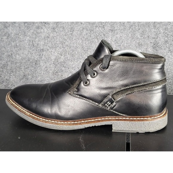 Adolfo Chukka Lace Up Boots Men‎ Sz 11 Black Desert Mid Calf Office Workwear - Picture 1 of 7